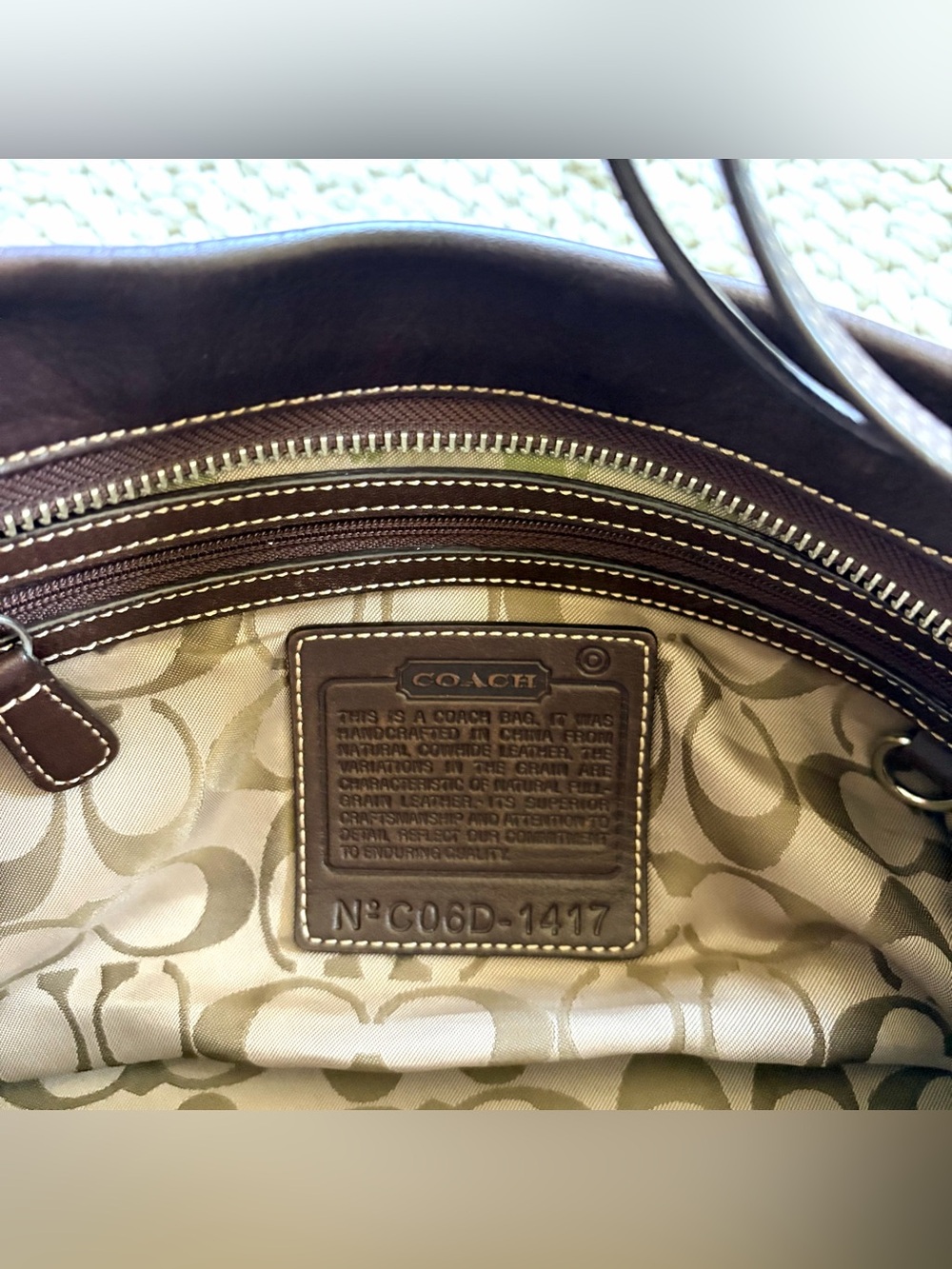 Vintage COACH Legacy East West Duffle Mahogany leather shoulder bag purse 1417 - Picture 12 of 13